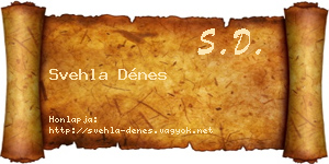 Svehla Dénes névjegykártya